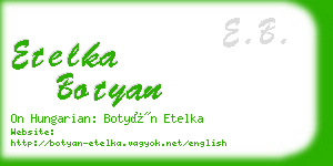 etelka botyan business card
